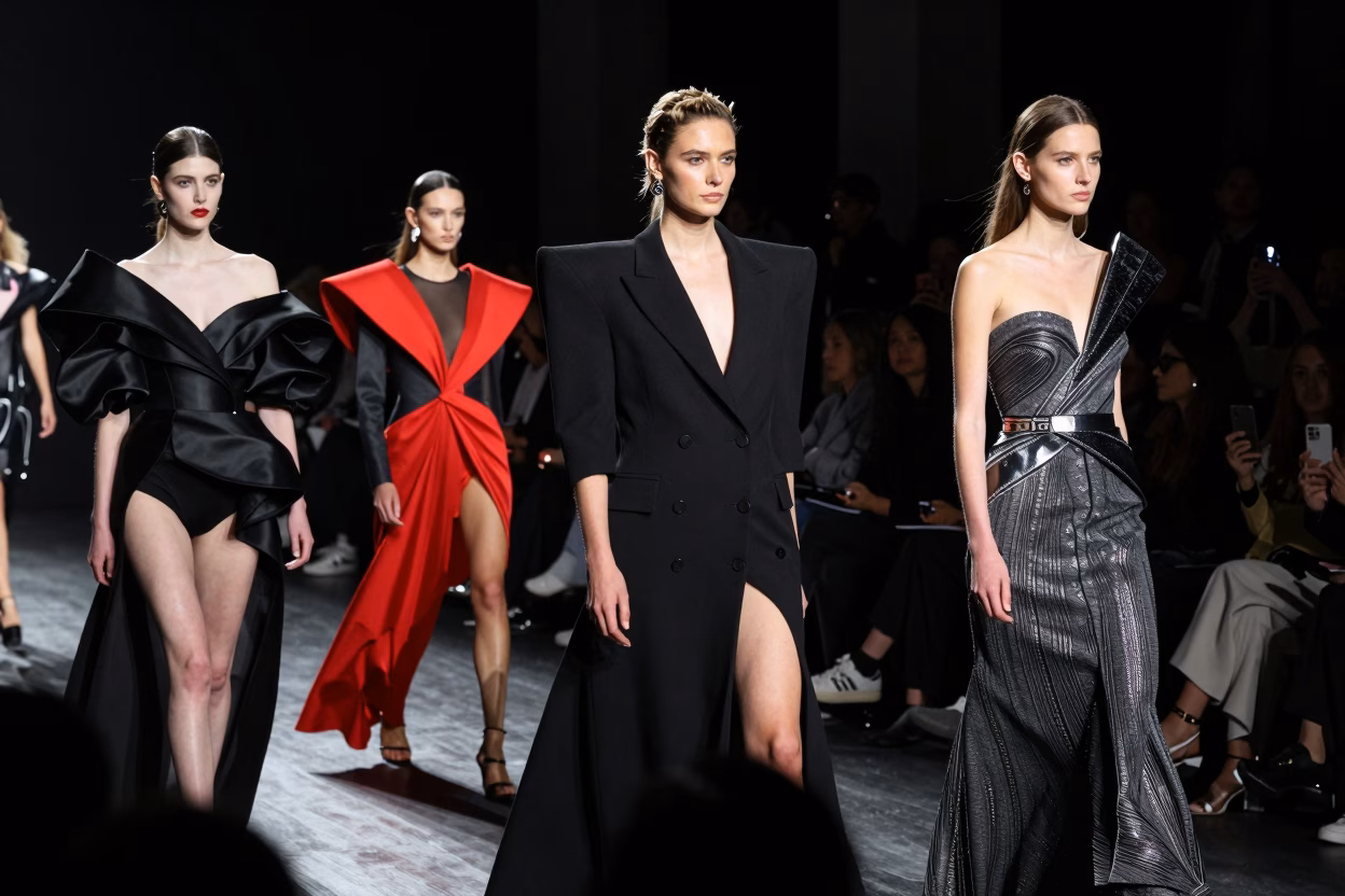 Défilé de mode avant-gardiste présentant les tendances innovantes des fashion designers 2024