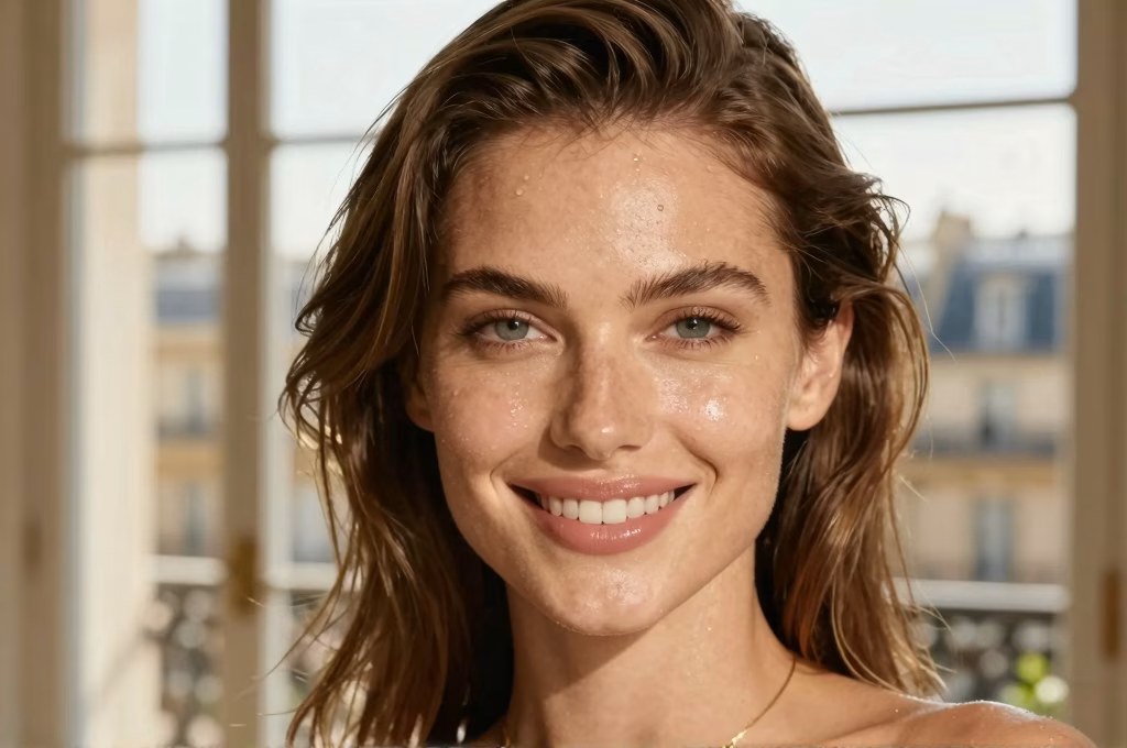 Resultat d'une routine soin visage efficace : peau eclatante et lumineuse